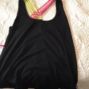 Only worn once! Black top with braided back!